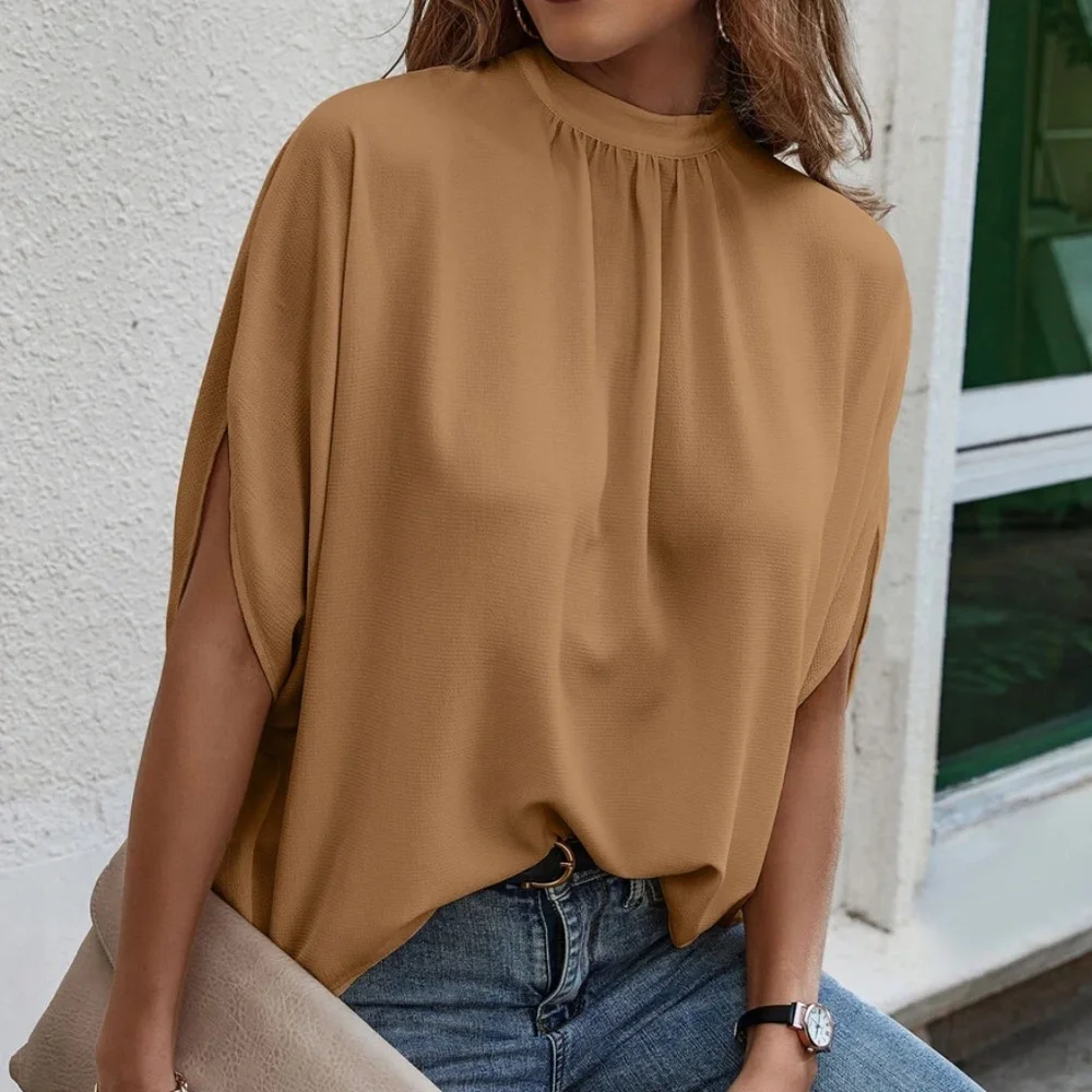 Classic Batwing Sleeve Loose Fit Blouse - Picture 6 of 16